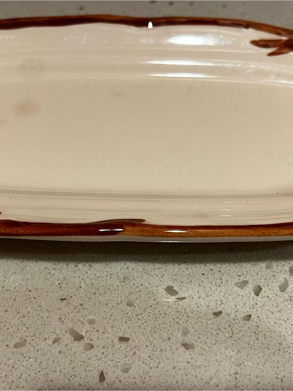 Franciscan Apple theme Covered Butter Dish in Cream with Red - Picture 3 of 6